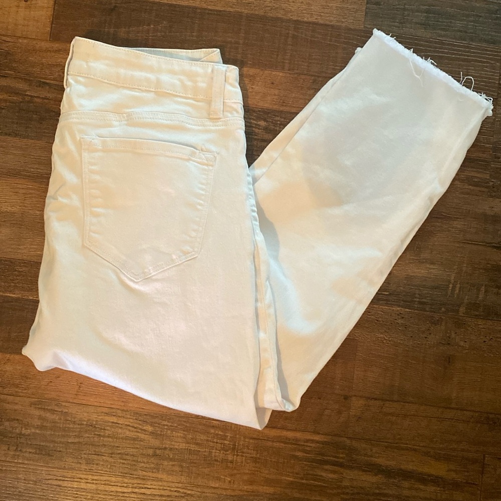 KanCan White Ankle Crop Jeans